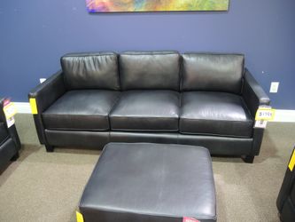 Rocky Mountain Leather Leather Track Arm Sofa