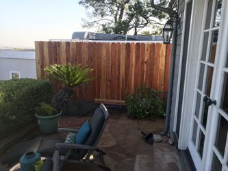 Redwood fence