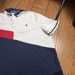 Ralph Lauren Polo shirt XL on tag  Flaws as seen in the last two pictures  Smoke free home