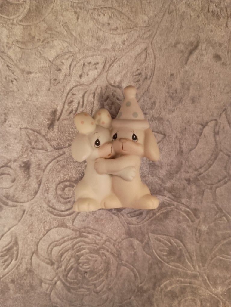 Vintage 1991 Precious Moments "Let's Be Friends" Puppy Pup Dogs Dog Birthday Series Figurine #527270
