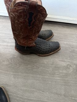 alligator skin, handcrafted steel toe boots