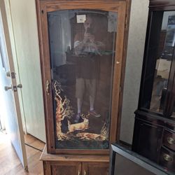 Antique Gun Shelf Original Skeleton Key Included