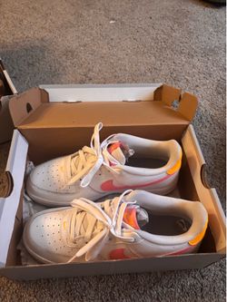 Nike Air Force 1 Low in the "White Coral Chalk Laser Orange
