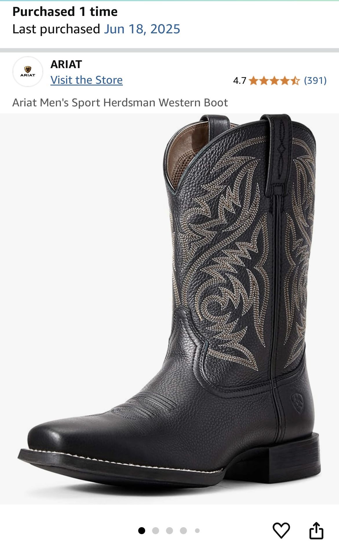ARIAT square Toe Cattleman Boots