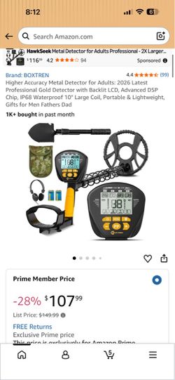 BOXTREN Professional Metal Detector for Adults