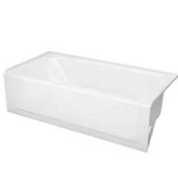 Bootz Industries Maui 60 in. x 30 in. Alcove Soaking Bathtub with Right Drain in White