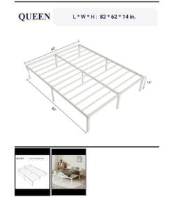 Queen bed frame metal