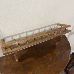 Vintage Oak Wall Shelf Ready To Hang 