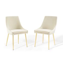 Sherpa Cream ivory wingback chairs accent chairs brand new 2 piece