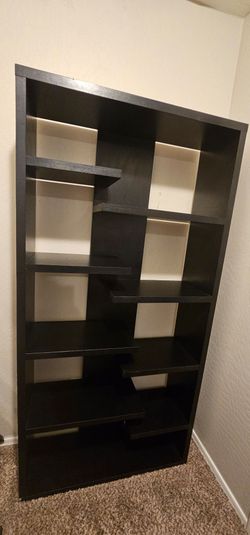 Black bookshelf
