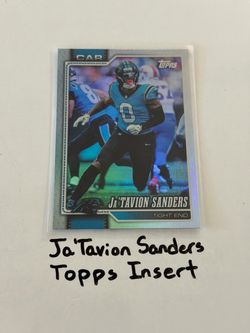 Ja’Tavion Sanders Carolina Panthers TE Topps Short Print Insert Card.