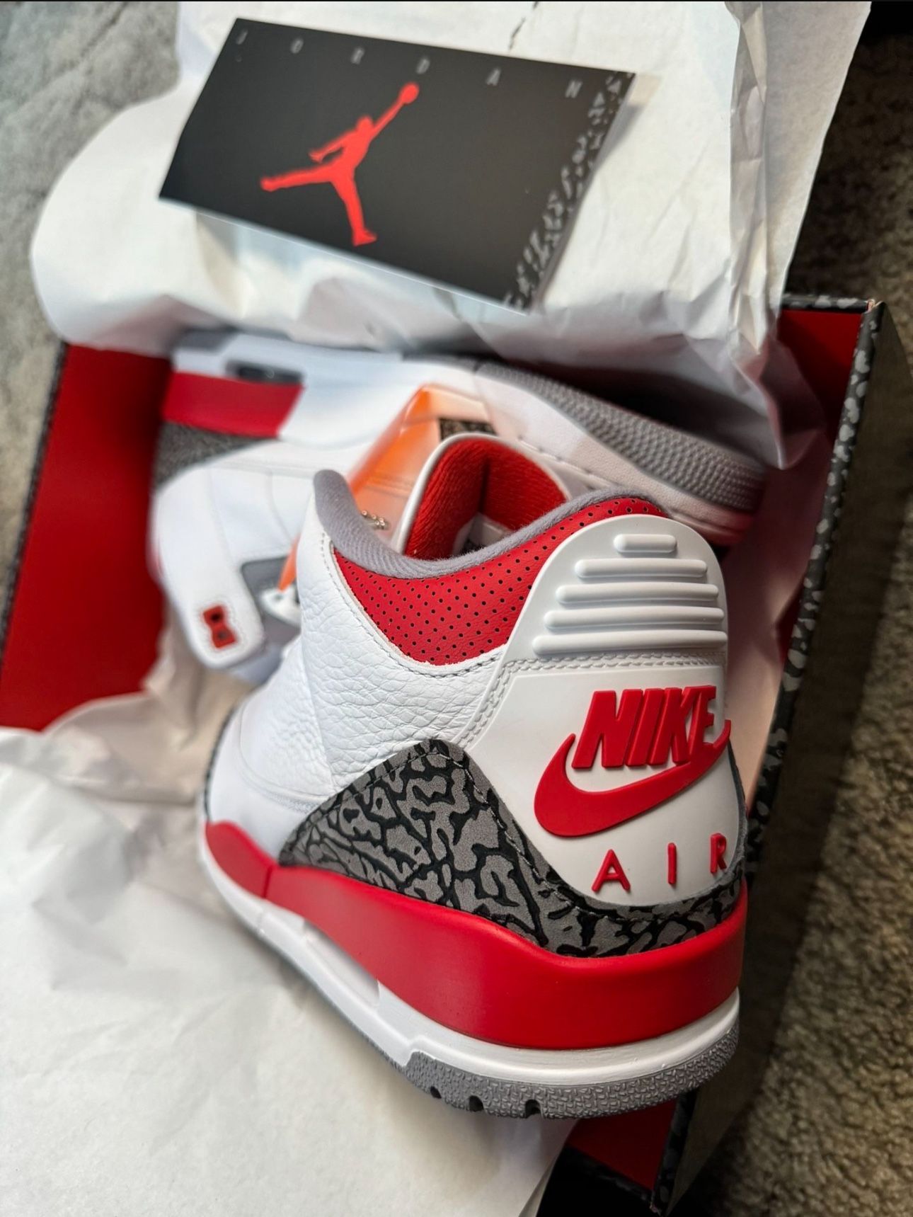 Jordan 3 Fire Red Size 9.5