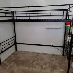 Twin Metal Loft Bunk Bed