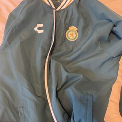 Charly Leon 2024-25 Full Zip Bomber Jacket - Green/Gold