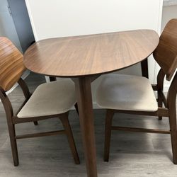 Mid-Century, Modern 2 Person Dining Table 