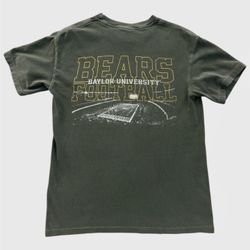 vintage Baylor University Bears green faded college football t shirt comfort colors Size Small