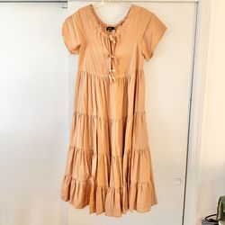 Lulus Tie Front Tiered Maxi Dress