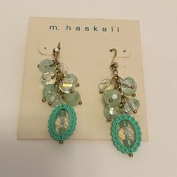 M. Haskell Turquoise/Crystal Earrings