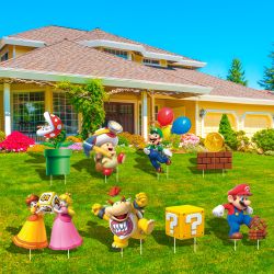 Mario Birthday Party Supplies Mario Yard Signs With Stakes（MLA-014）