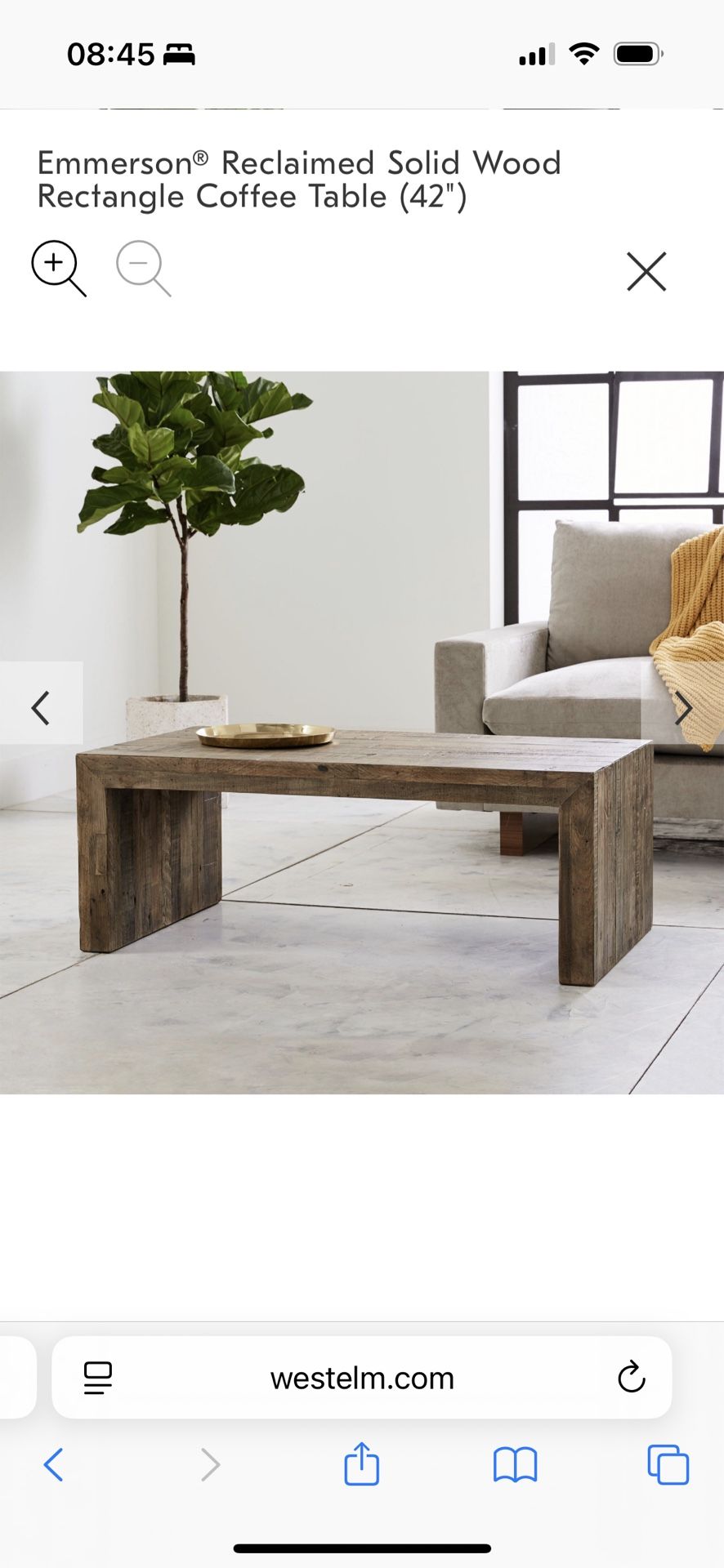 West Elm Coffee Table