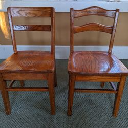 Vintage Children’s Wood Chairs - 2