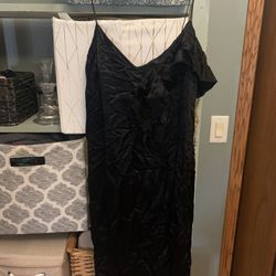 NWT Women’s Zara Black silk dress size s small 