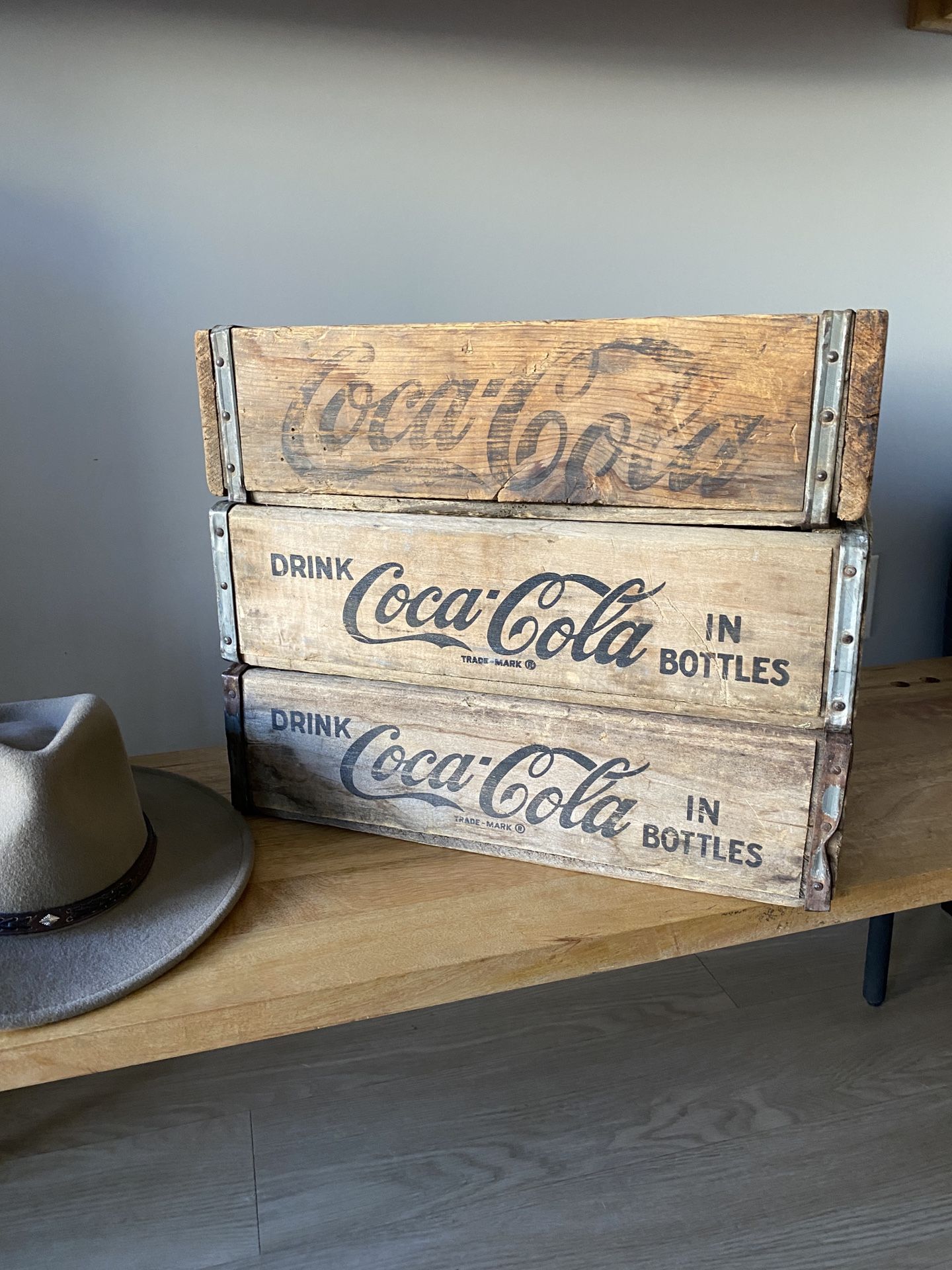 Vintage 1960’s Coca Cola wooden crates