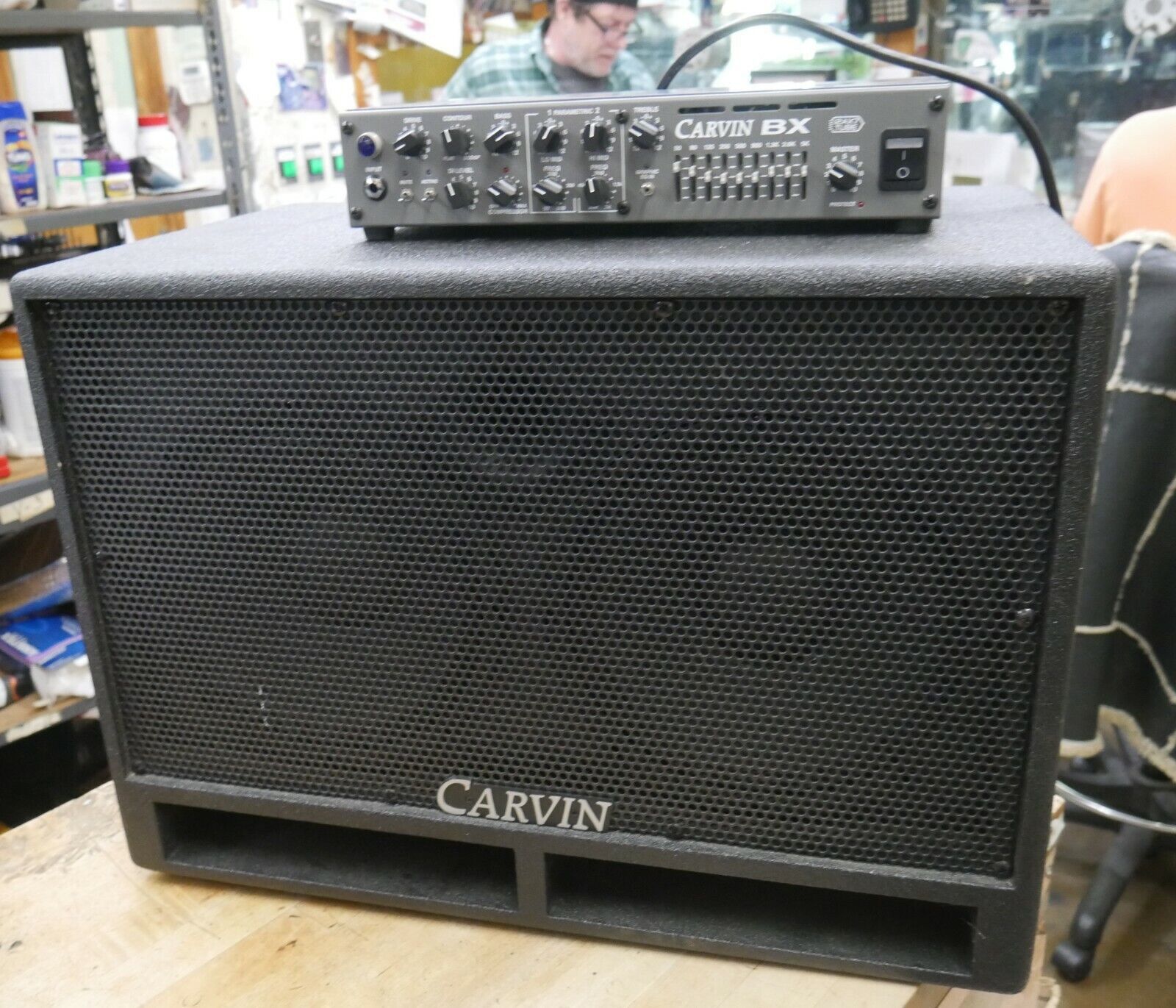 Carvin BX500 Bass Amplifier W GARVIN BRX 10.2 NEO SPEAKER PRE OWNED TESTED