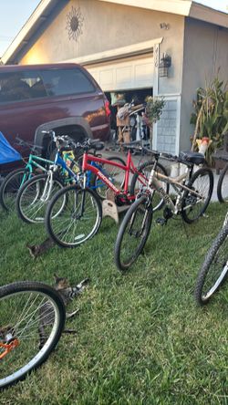 Bikes, for sale send me a message for the prices. Bike is not a dollar.