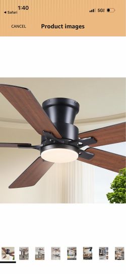 5-Blade Ceiling Fan with LED Light