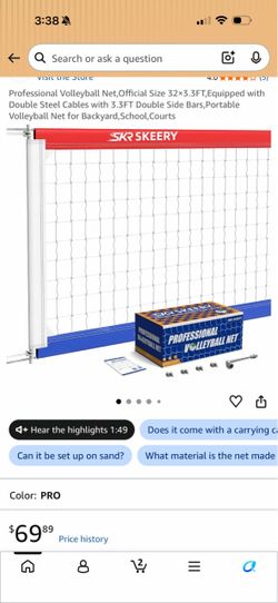 New and Unused professional volleyball net