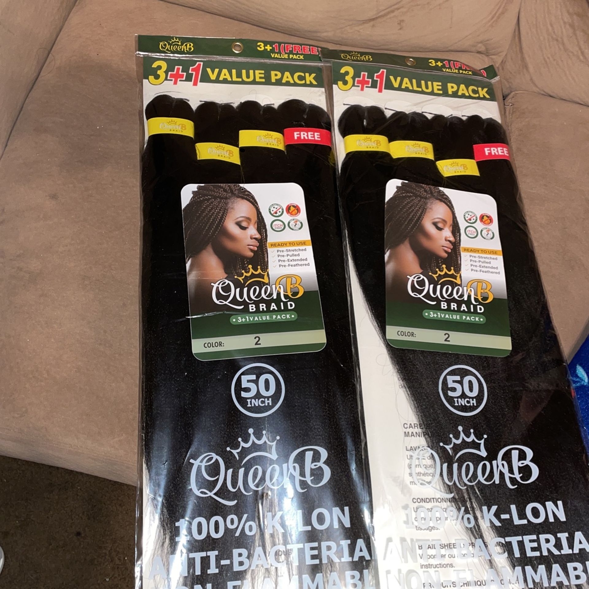 Queen B Braid 3+1 Value pack 50 inch hair