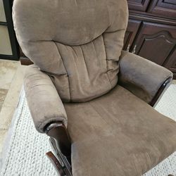 Shermag glider and ottoman, brown