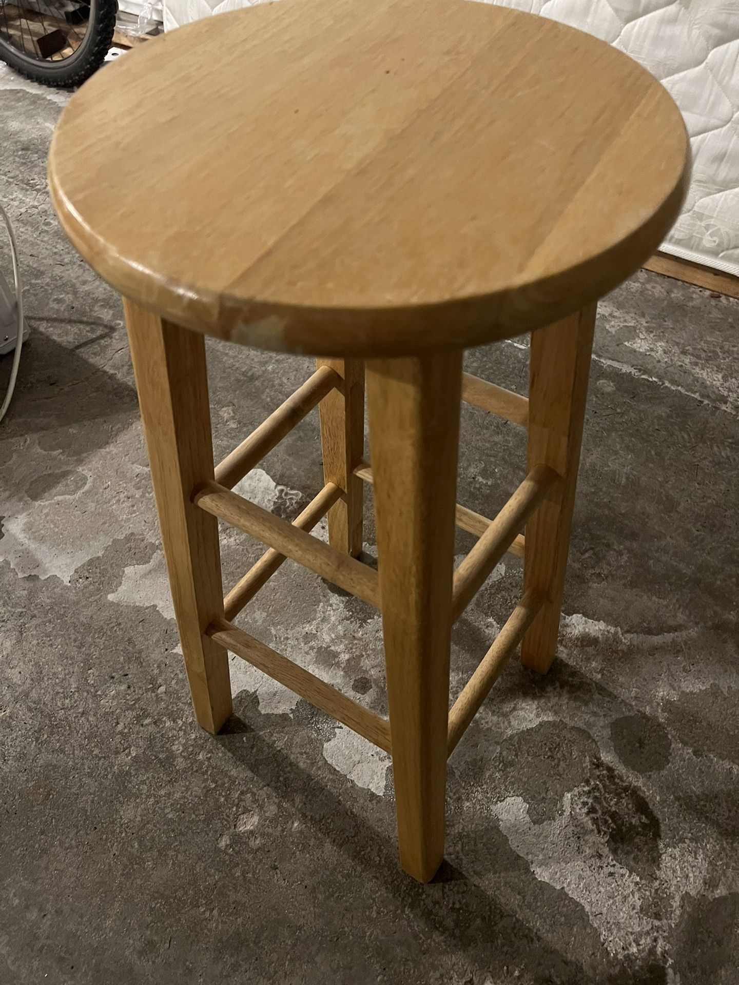 Wood High Stool