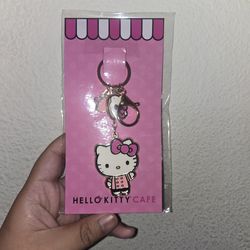 Hello kitty cafe metal keychain