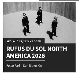 Rufus Du Sol - Petco Park - Floor