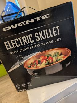 Ovente 12" Electric Skillet with Tempered Glass Lid – Copper (SK11112CO) – Brand New In Box