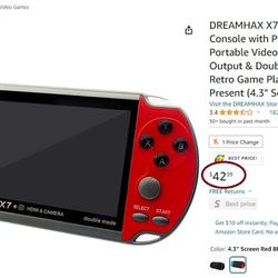 DREAMHAX X7 Plus Handheld Game Console with Preload 10000 Games