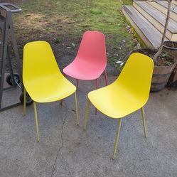Plastic Mid Century inspired chairs