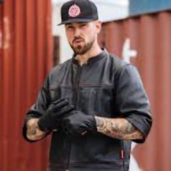 Eville Empire/odin Mfg 3/4 Baseballer Leather Jacket