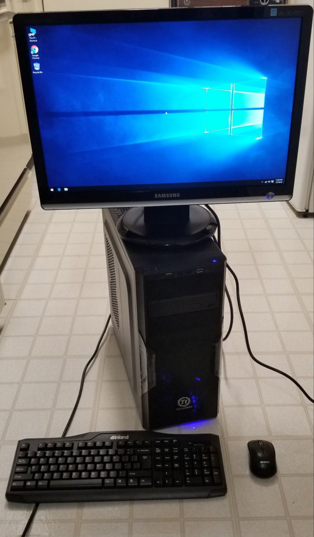 Custom built i7 computer and monitor