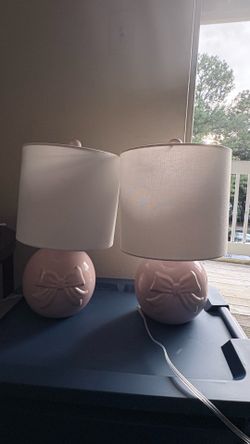 Two pink lamps