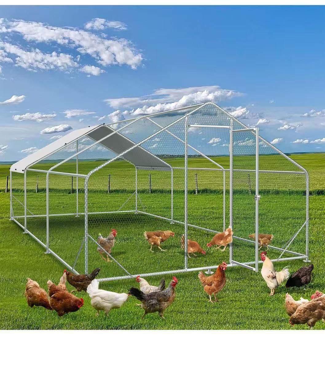 10x20FT Large Metal Chicken Run Coop