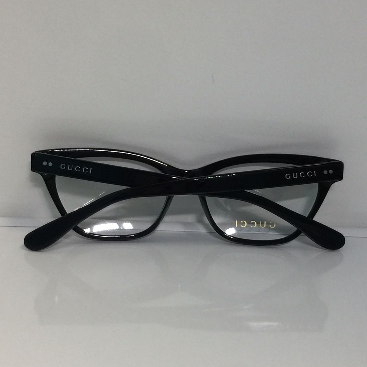 New Gucci GG0570O 005 Black Plastic Cateye Eyeglasses 52mm