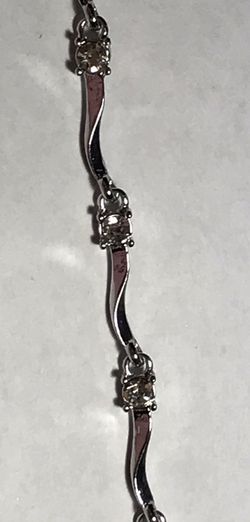 Silver and gemstone bracelet