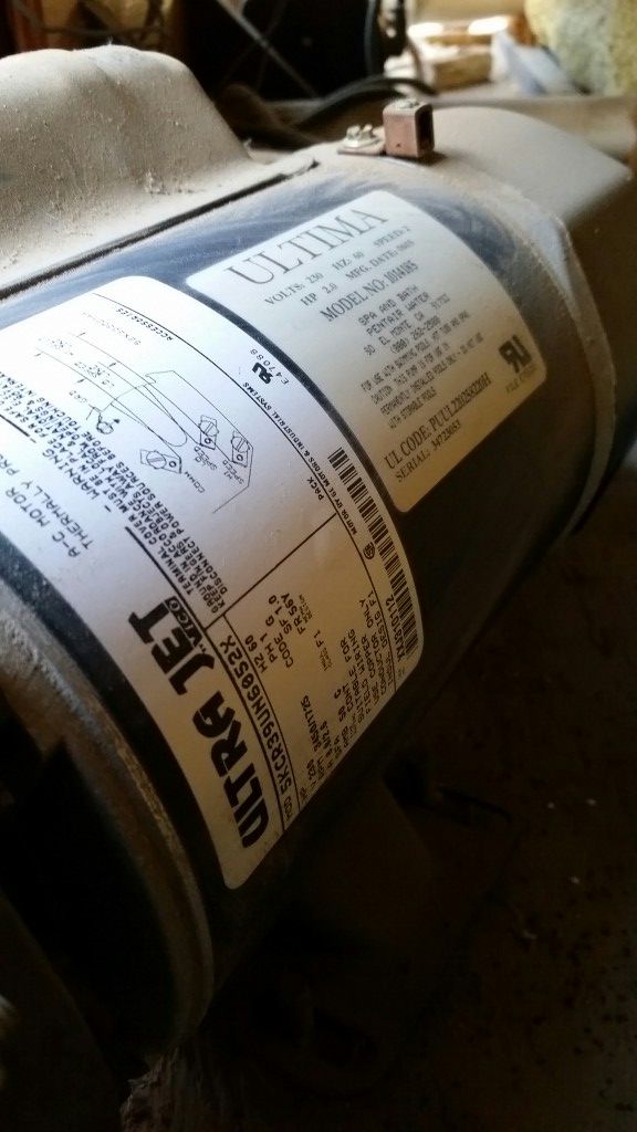 Pentair Ultima ultra jet Spa motor 2 HP 2 speed 220 volt model 1014185