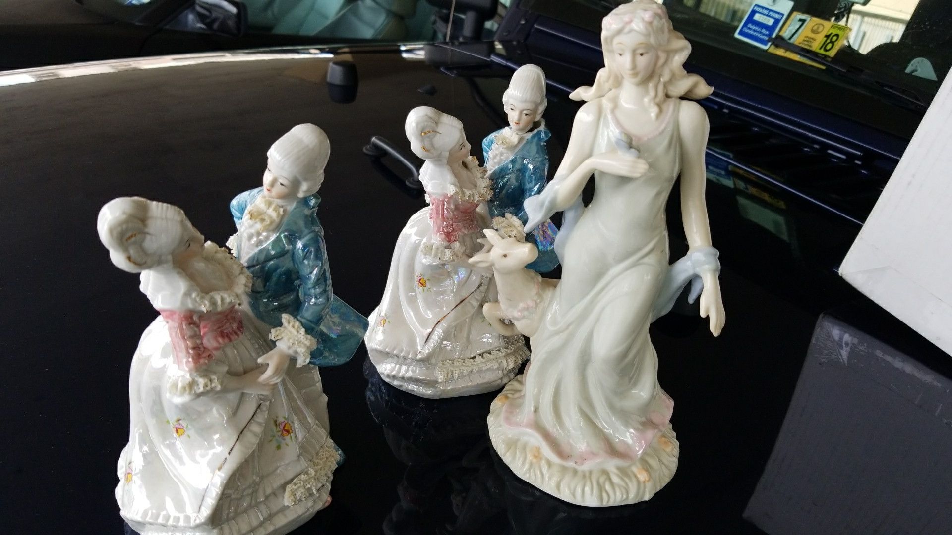 CERAMIC FIGURINES (3)