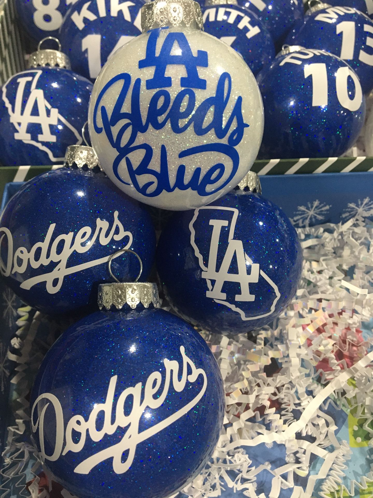 Custom Ornaments Grinch And Dodgers