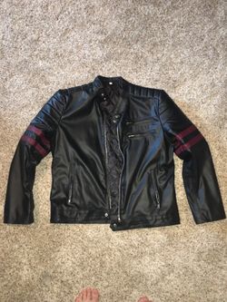 Synthetic leather jacket