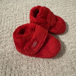 Ugg Baby Bixie Bootie Ribbon Red 0-1 Size Infant